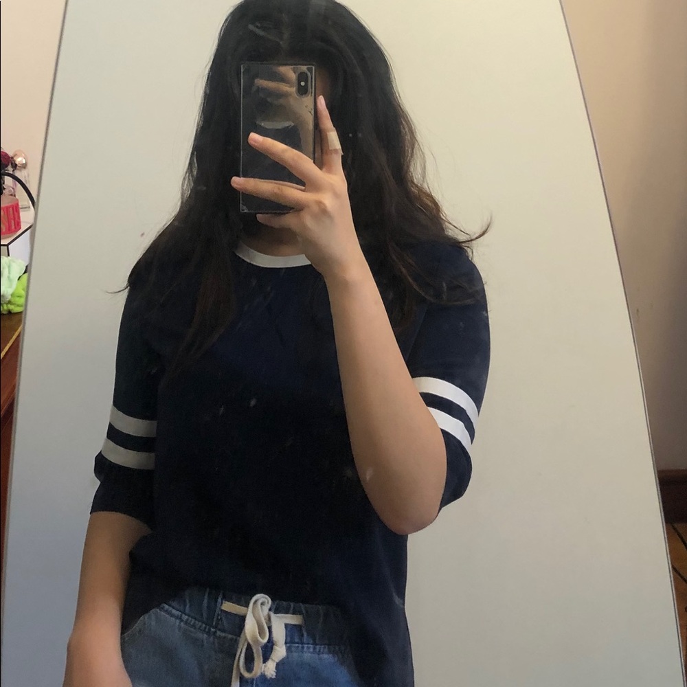 Dark blue top